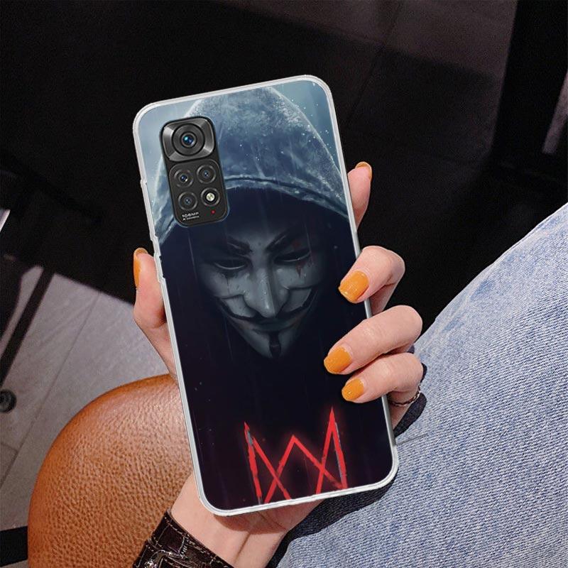Anonymous V Mask Phone Case For Xiaomi Redmi Note 15 14 13 12S 12 11 Pro Plus 14S 11S 11E 10 10S 11T 5G Personalized Cover Redmi