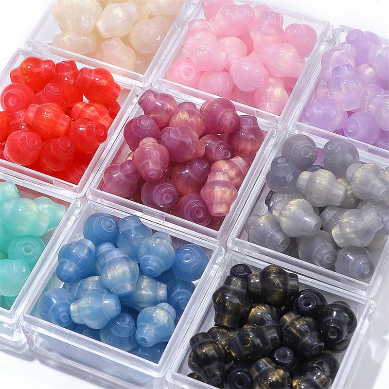 10x12mm Resin Starry Sky Lantern Beads Loose Spacer Beads for Bracelet Earring Necklace Keychain DIY Jewelry Making Accessories