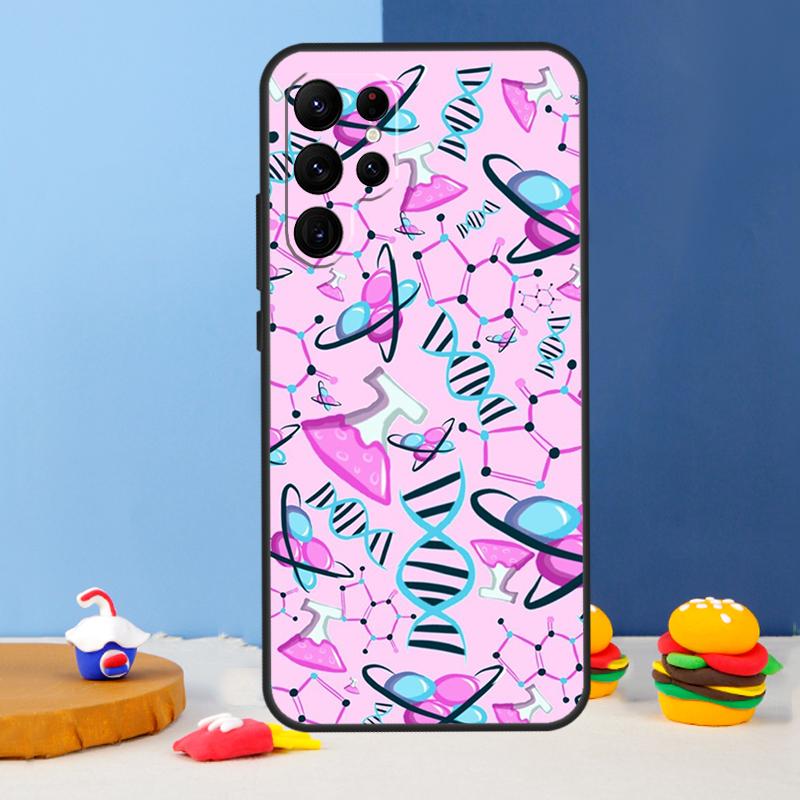 Science DNA Chemistry Phone Case For Samsung Galaxy S25 S24 Ultra S9 S10 S20 S22 S21 S23 Plus S24 FE Cover Coque
