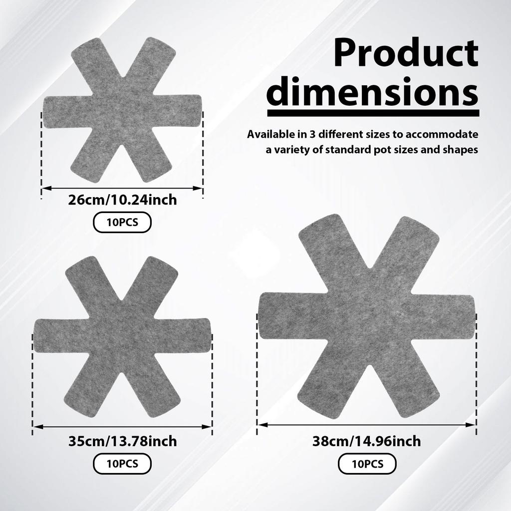 30Pcs Pan Protectors Pot Non-stick Protection for Pad Pan Prevent Scratching Separate Protect Surfaces for Cookware Kitchen Tool