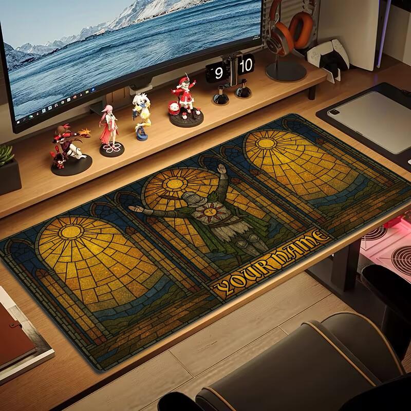 Custom Name Dark soul Mouse Pad Large Gaming Table Cushion Non-slip Laptop Tablet Big Mousepad XXL Mat Mini PC Playmat With Lock edge_XIA