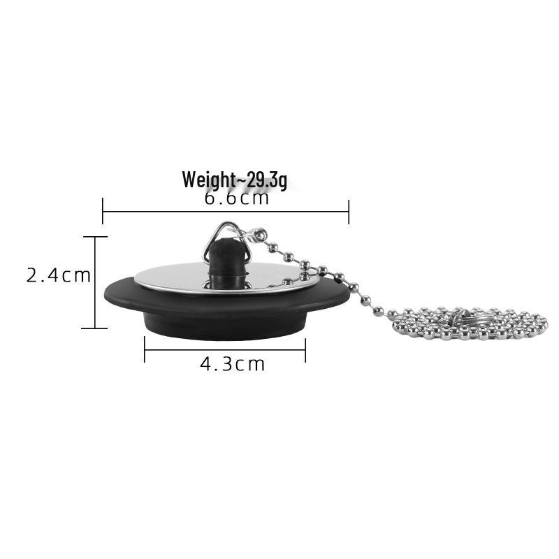 

Непроницаемая для запахов пробка для ванны и раковины - Устойчивая к коррозии, не деформирующаяся уплотнительная пробка для слива с цепочкой