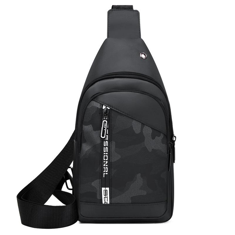 Men's Breast Bag Trendy Brand Outdoor Leisure Fashion Trend Messenger Bag Camouflage Large Capacity Function Outdoor Backpack Breast Bag