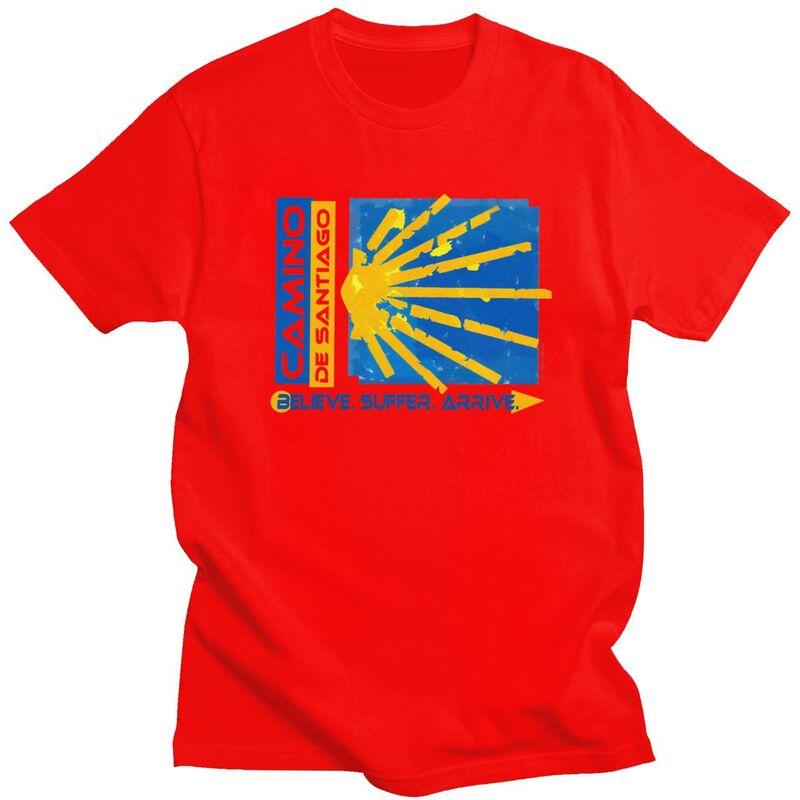 

Custom Male Buen Camino De Santiago T Shirt ShortSleeve Cotton Tshirts Tshirt Casual Tee Loose Fit Clothes S