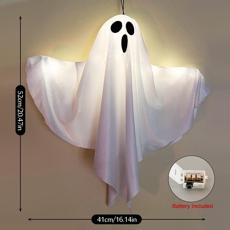 

Halloween Party LED Glow Ghost Home Indoor Outdoor Decoration Supplies 2025 Haunted House Bar Hanging Horror Props with Lights