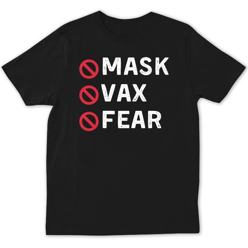 No Mask No Vax No Fear T-shirt M