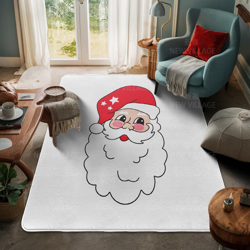 House Entrance Carpet Home Door Mat Living Room Bath Foot Bathroom Non-slip Water Absorption Rugs Bath Merry Christmas Winter