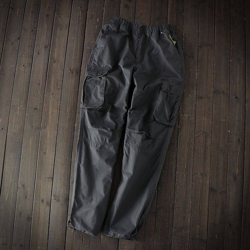 Self-Retained Recommend Foreign Trade Original Order Spring and Summer Thin Cargo Pants Men Loose Pants Multi-Pocket Slacks