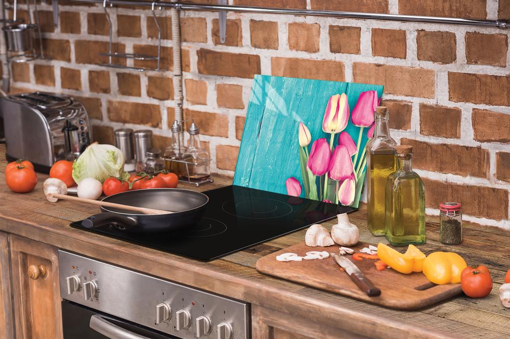 SZKLANA DESKA DO KROJENIA 40x30 TULIPANY