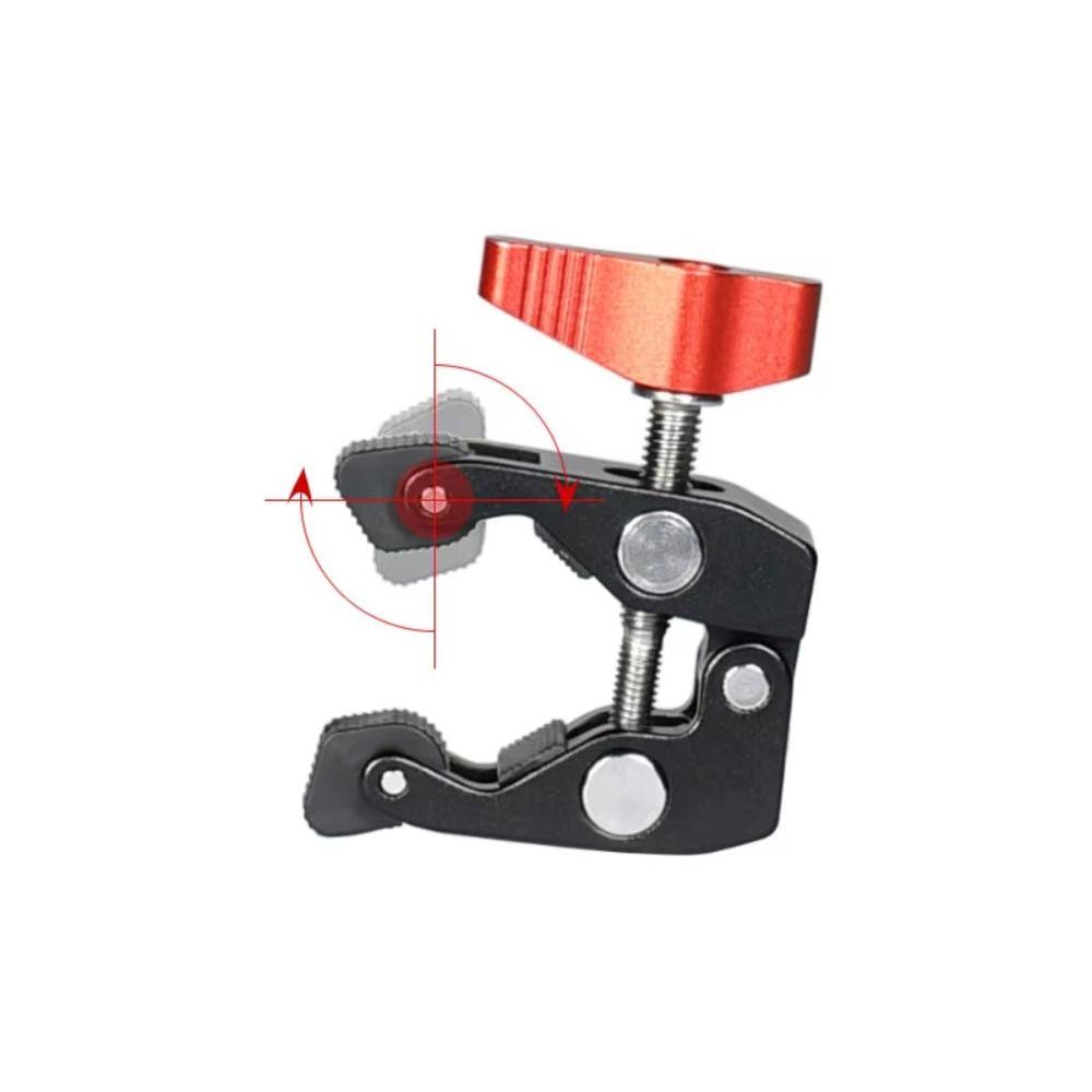 Aluminum Material Crab Clamp 3/8" Hole Magic Arm Clamp Versatile Camera Clamp  Camera Mounting