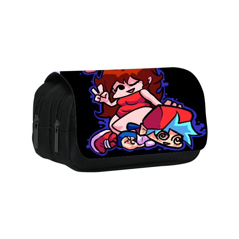 Friday Night Funkin Pencil Case With Nylon Material And Spacious Storage For Students