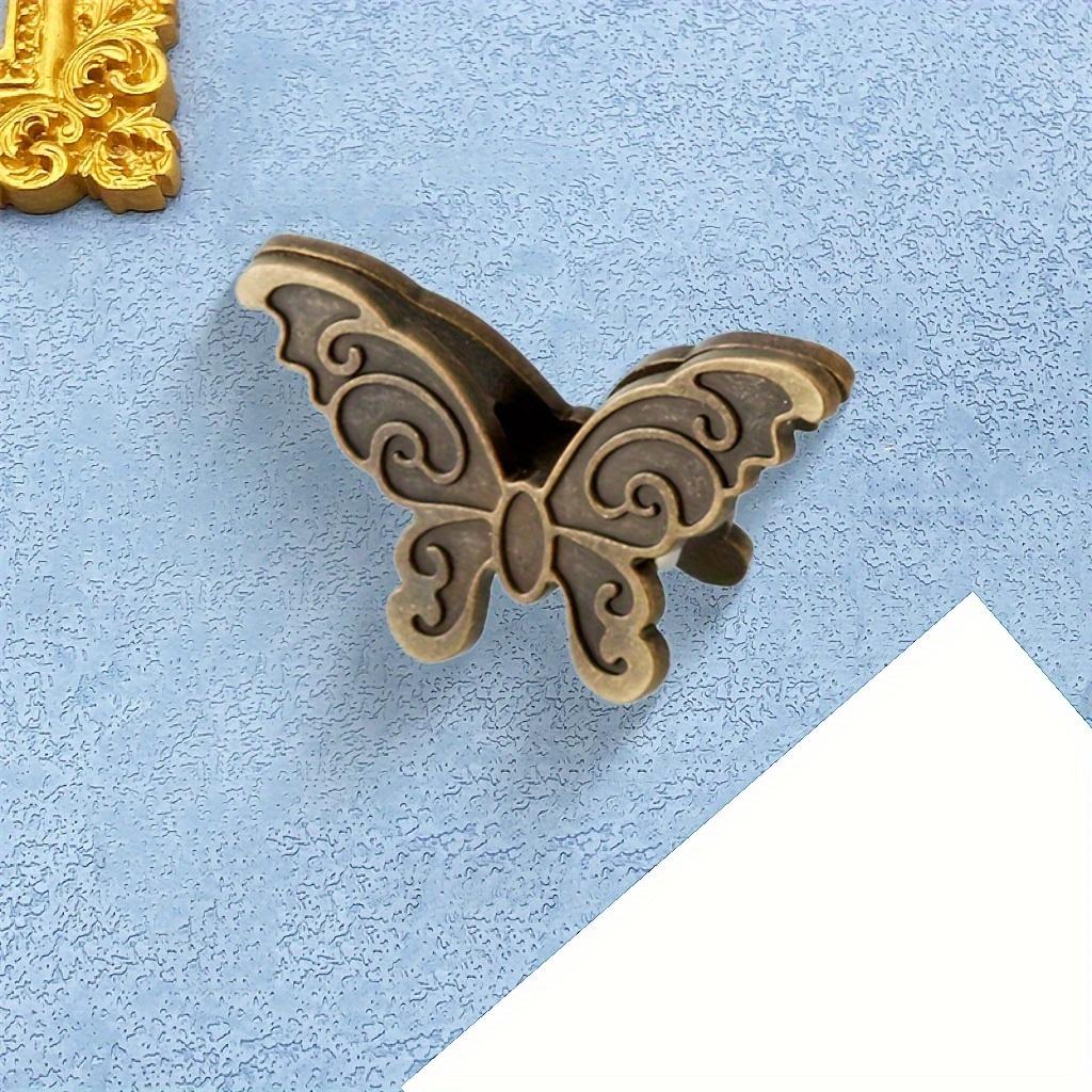 Elegant Butterfly Clips | Antique Bronze Finish, Intricate Floral Design, for Photos, Notes, Office & Home Organization, Durable Paper Clips