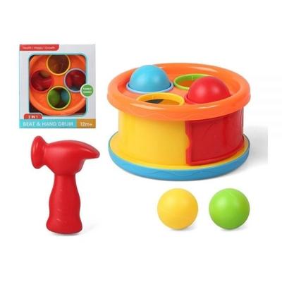 Drum with Balls and Hammer Montessori Game