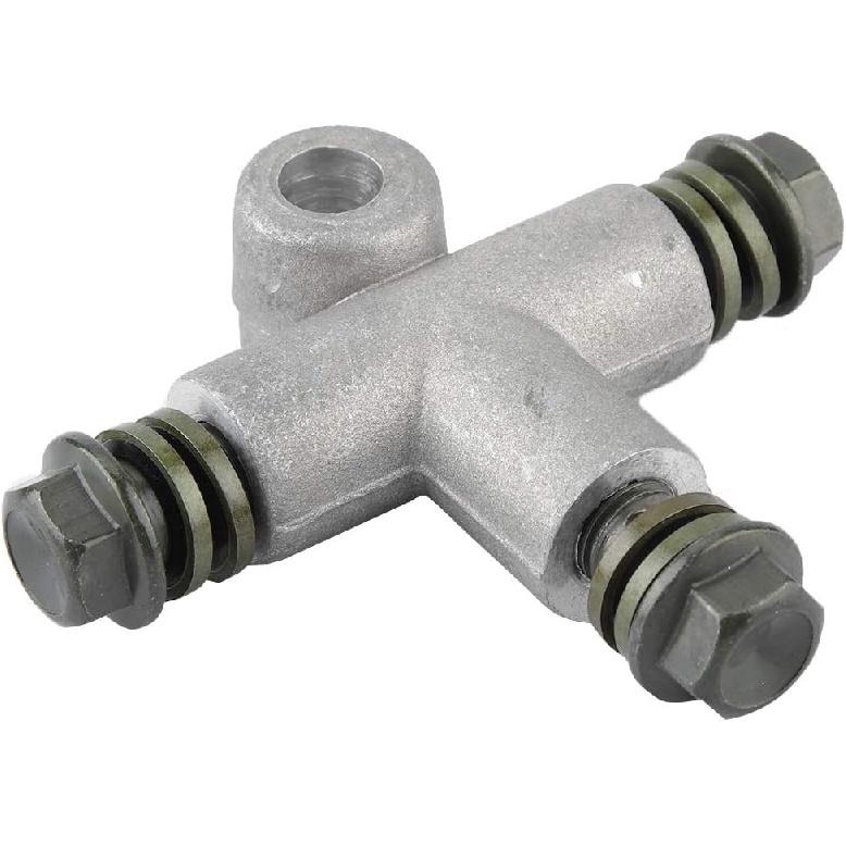 for brake line 10mm banjo splitter YctzeMotorcycle ATV Hydraulic 3 Way Brake Oil Hose Adaptor Oil Fuel Line Fitting Adapter Pipe Coupling Tee 10mm