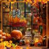 Thanksgiving Pumpkin Decoration Fall Welcome Sign, Door Hanger, Wooden Decor Harvest Sign Hanging Porch for Autumn Farmhouse Wall Solid Wood