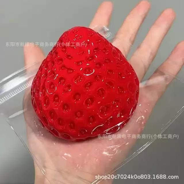 Creative Red Apple Stress Relief Toy Food Grade Silicone Slow-Rebound Fidget Item Holiday Gift