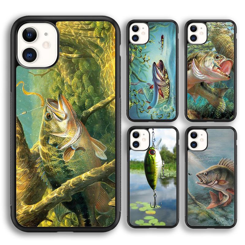 Bass FISHING FISH Soft Phone Case Cover For iPhone 17 Air 16 15 14 Plus 12 13 Pro Max Coque Shell Fundas