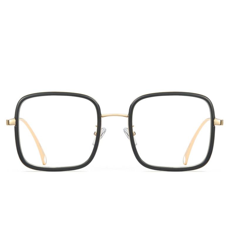 -1.0 -1.5 -2.0 -2.5 -3.0 Bis -6.0 Damen Herren Mode Quadratische Kurzsichtigkeitsbrille Übergroße Brille Studenten Metall Klare Gläser