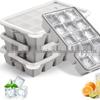 Silicone Ice Cube Tray with Lid: 4-Grid Frozen Soup & Food Storage Box