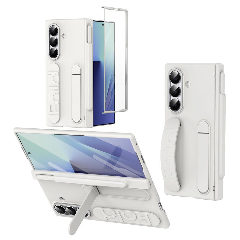 Pour Samsung Galaxy Z Fold6 5G Coque Béquille Dragonne PC Dur Housse de Téléphone avec Fente pour Stylet