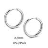 6/8/10/12mm Tiny Korean Small Stainless Steel Round Mini Little Good Huggie Hoop Earrings for Women Cartilage Piercing Loop Ring