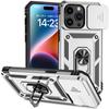 Apple 15Pro Etui na Telefon Stojak Pierścieniowy Przesuwane Okienko 13ProMax Magnetyczny Stojak Pokrowiec Ochronny