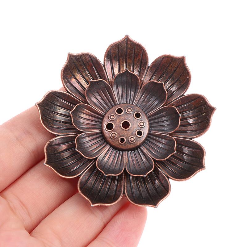 Alloy Incense Burner Stick Holder Plate Burner Plate Buddhism Coil Lotus Censer