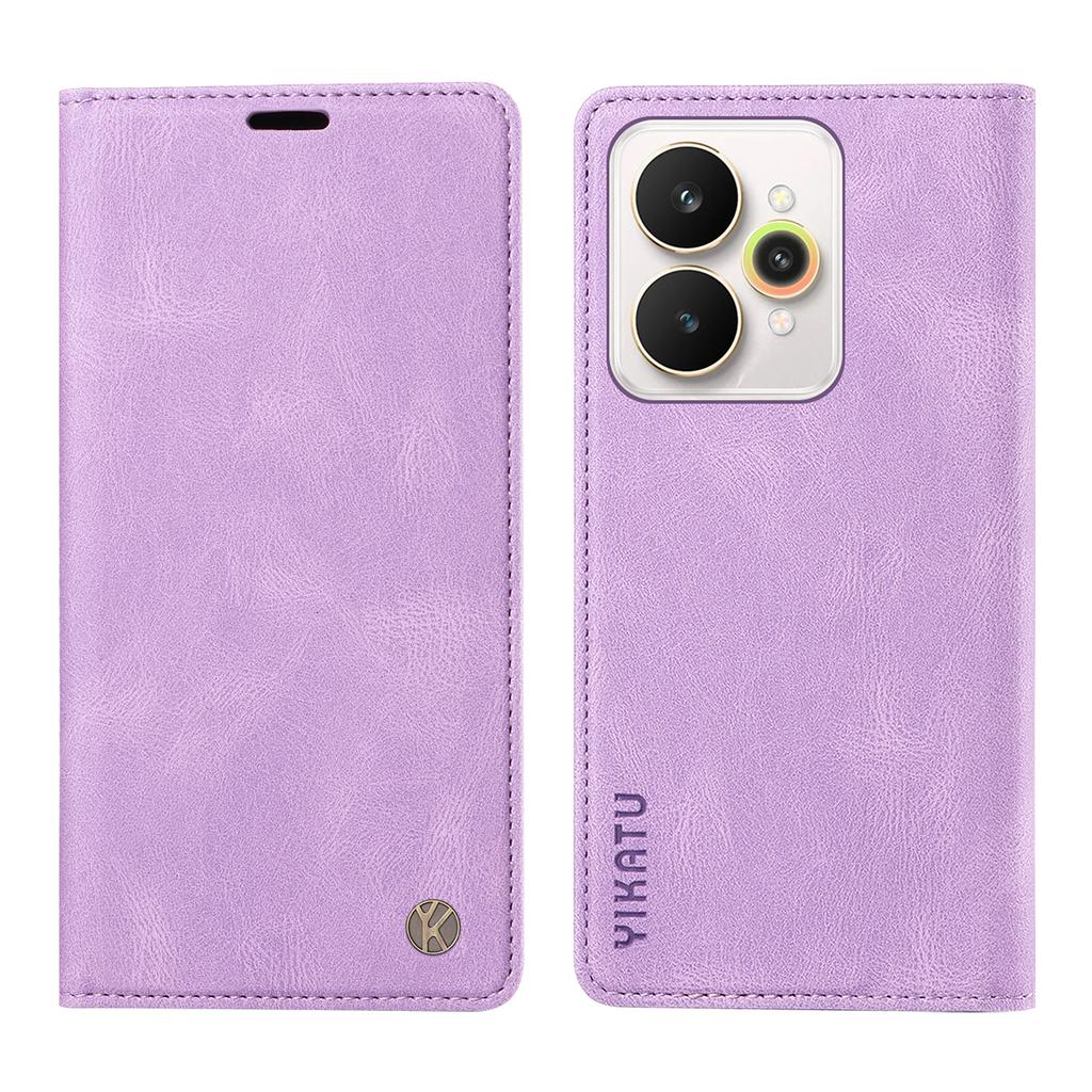 For Realme 15 Pro 5G/Realme 15 5G Leather Cover YIKATU YK-004 Skin-Touch Wallet Phone Cases