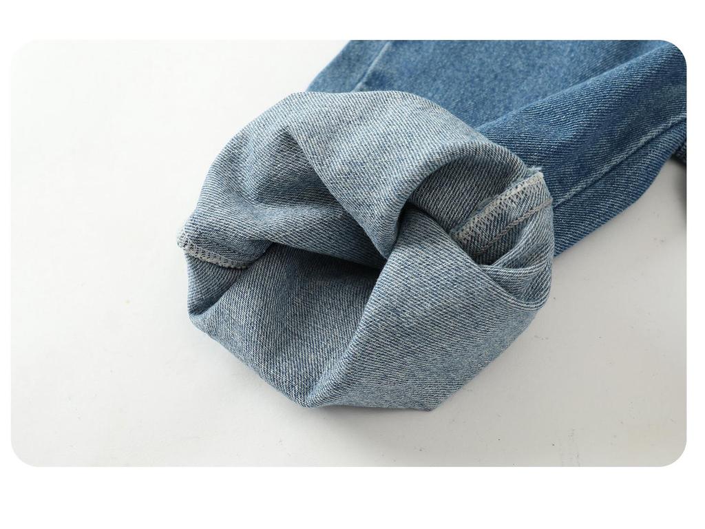 Kaka Panda Kids' Trendy Spring and Autumn Jeans for Boys and Girls