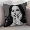 Singer Lana Del Rey Cute Cartoon Twodimensional Pillowcase Bedroom Sofa Cushion Cover Nap Pillow Cover