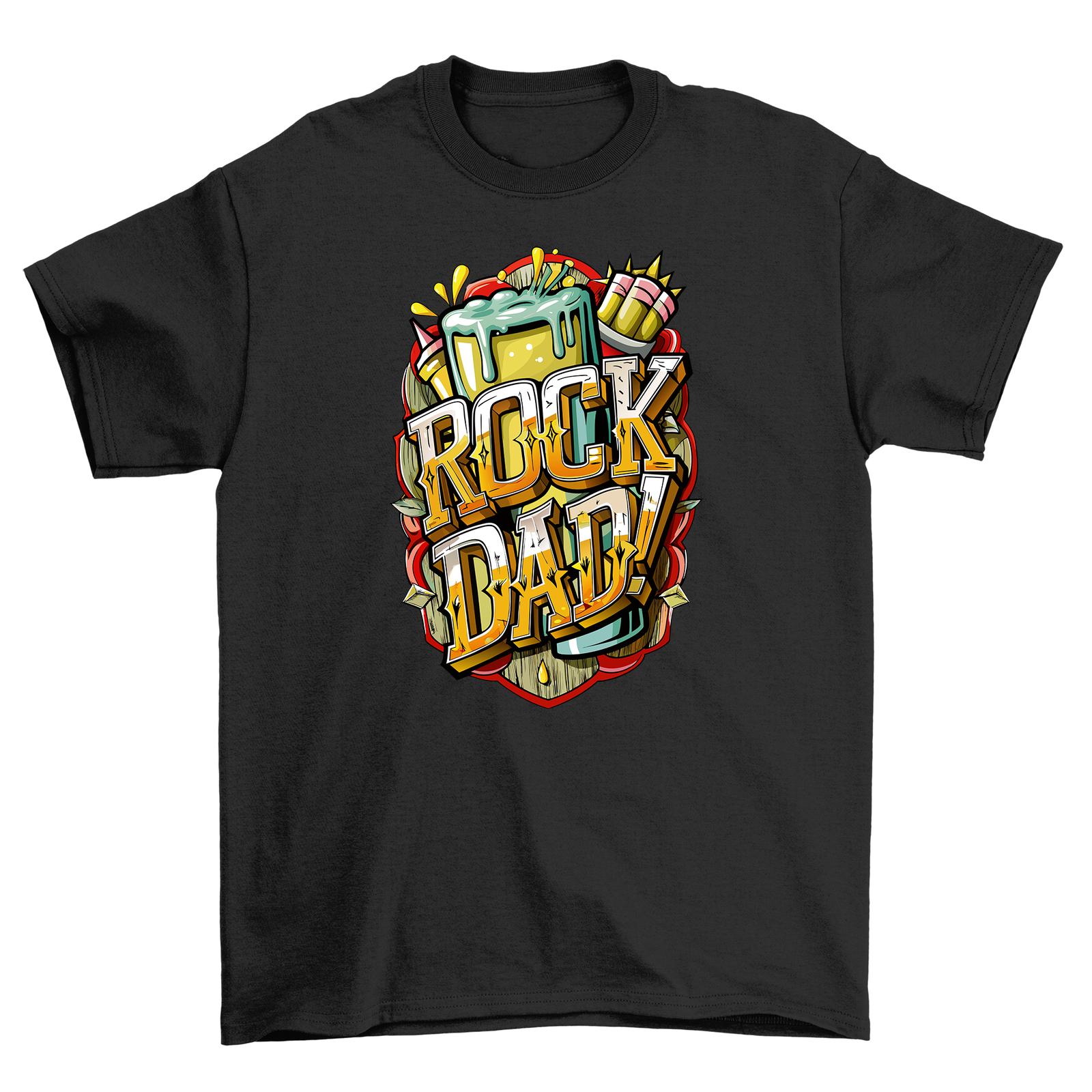 Dad Rock Star Vibes T-shirt Cotton Tee for Cool Dads Unisex Printe XL