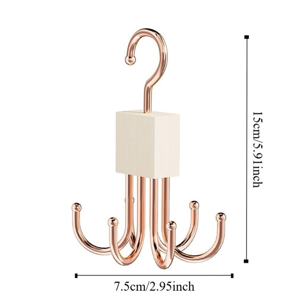 Stainless Steel 360°Rotating Hook Multi-Function Space-Saving Rotating Hook Hanger Portable Storage Rack Home Storage Organizer