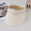 Straw Empty Top Hat Women'S Summer Sun Protection Visor Hat Lace Edge Versatile Travel Sun Hat