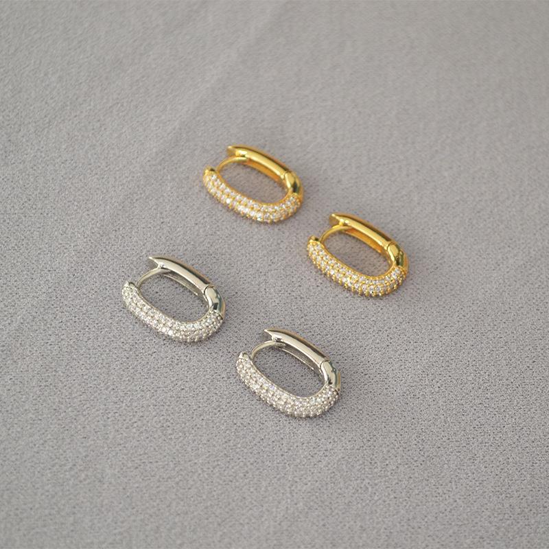 

Japanese & Korean Modern Zircon Diamond U-Shaped Ear Cuffs for Women