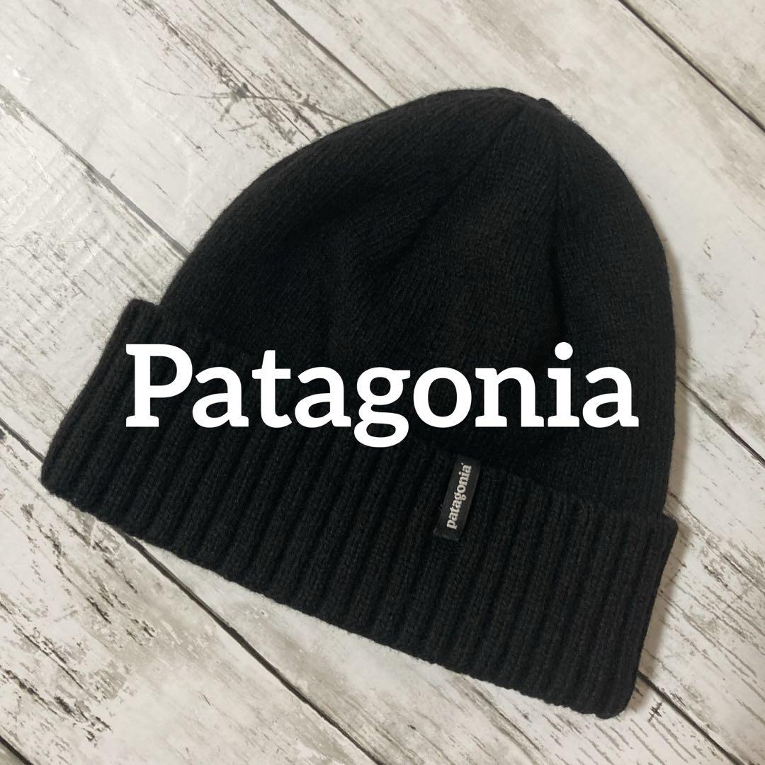 

[Б/У] Шапка бини Patagonia Brodeo, Вязаная шерстяная шапка бини, Черная