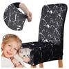 Cover For A Chair With A Black Marble Pattern