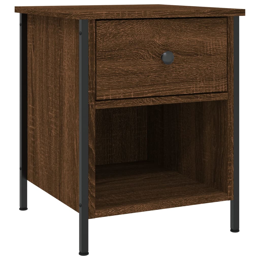 Nightstands 2 Pcs Brown Oak Effect 40 X 42 X 50 Cm Engineered Wood