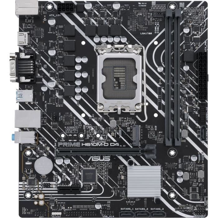 Carte Mère - ASUS - PRIME H610M-D D4 - Intel H610 LGA 1700 Micro ATX