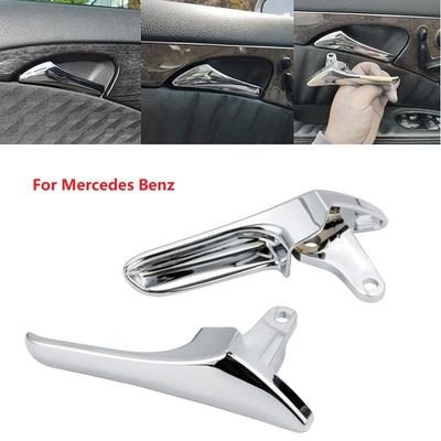 Left / Right Chrome Inside S211 Car Inner Door Handle Cover Trim Door-Pull Handle For Mercedes For Benz S211 W211 W219