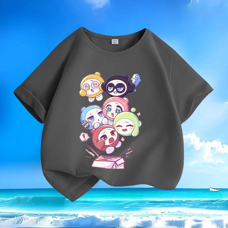 Children's Fashionable and Cute T-shirts, Loose Tops for Boys and Girls in Summer