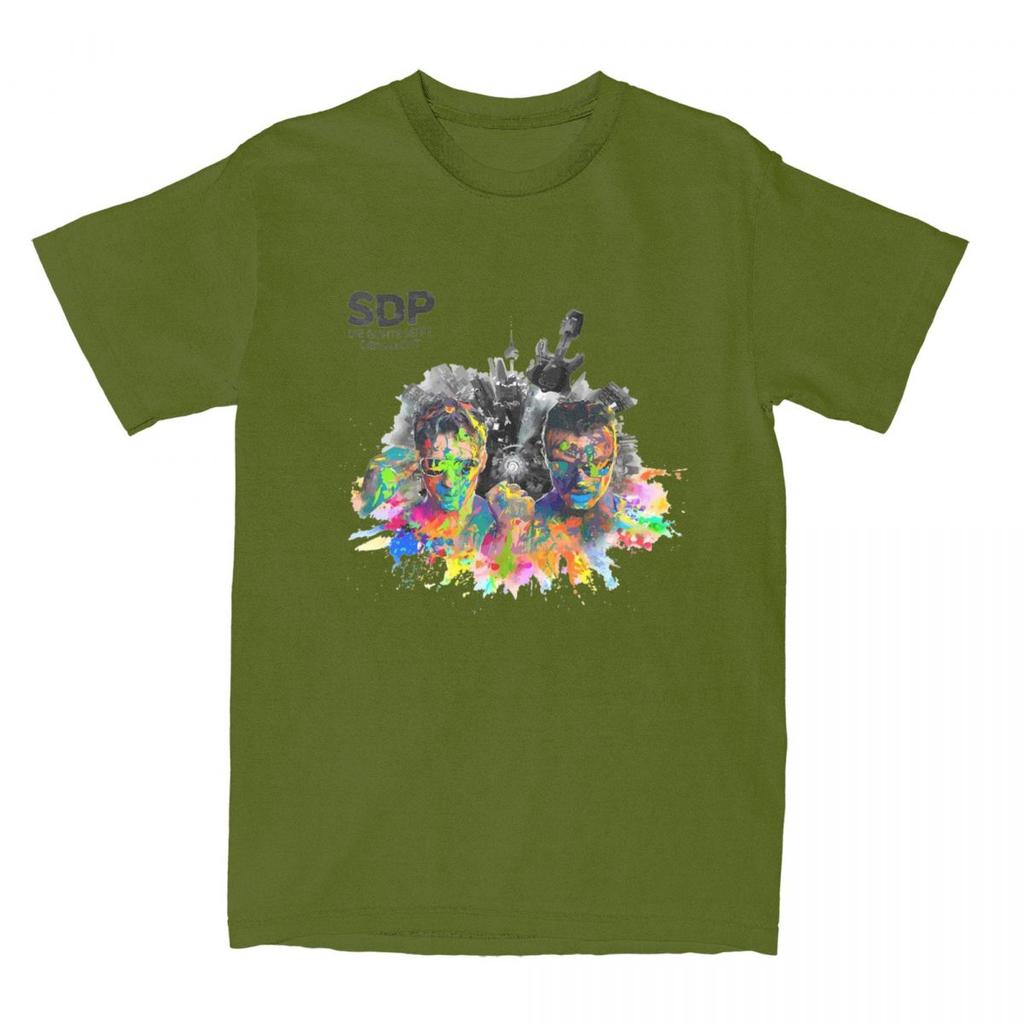 Sdp Band Music Singer 2024 Tour T-Shirt Summer Germany Rock T Shirts 100% Cotton Tee Shirt For Men's Short Sleeve Casual Tops