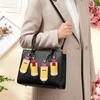 PU Leather Chapstick Key Chain Pouch Metal Pencil Shape Key Ring  Daily Hanging