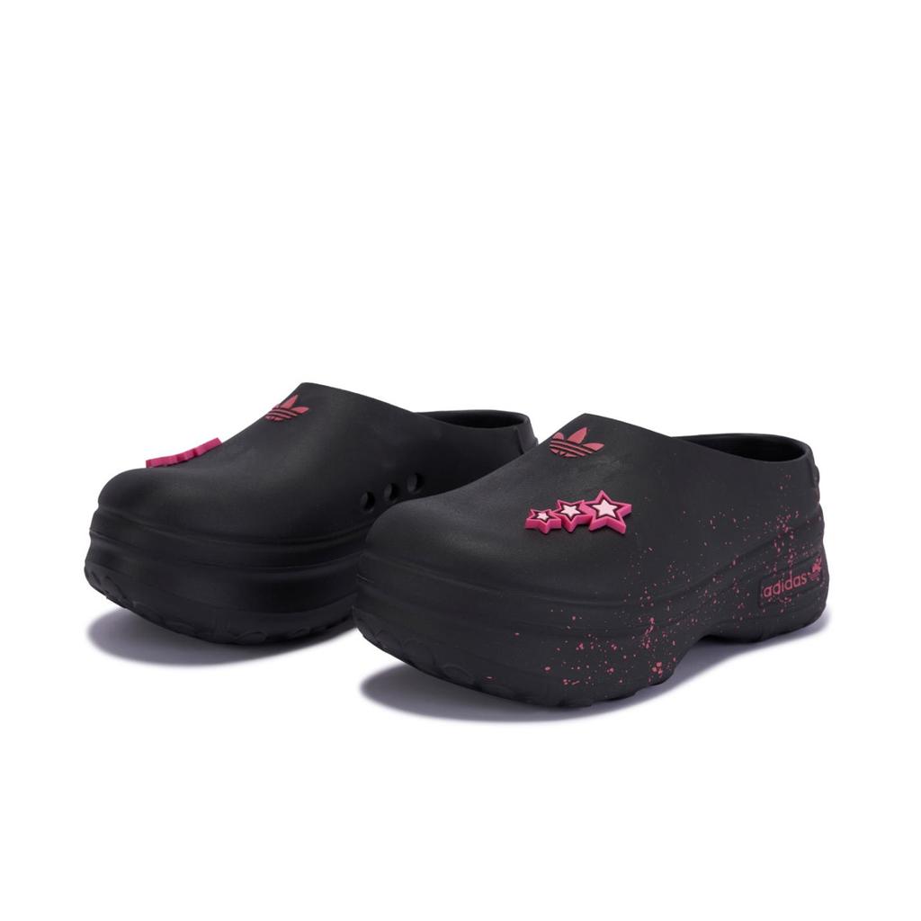 Adidas Originals AdiFOM Stan Smith Mule Closed Toe Slippers Unisex Black Pink IE4626(Team956-)