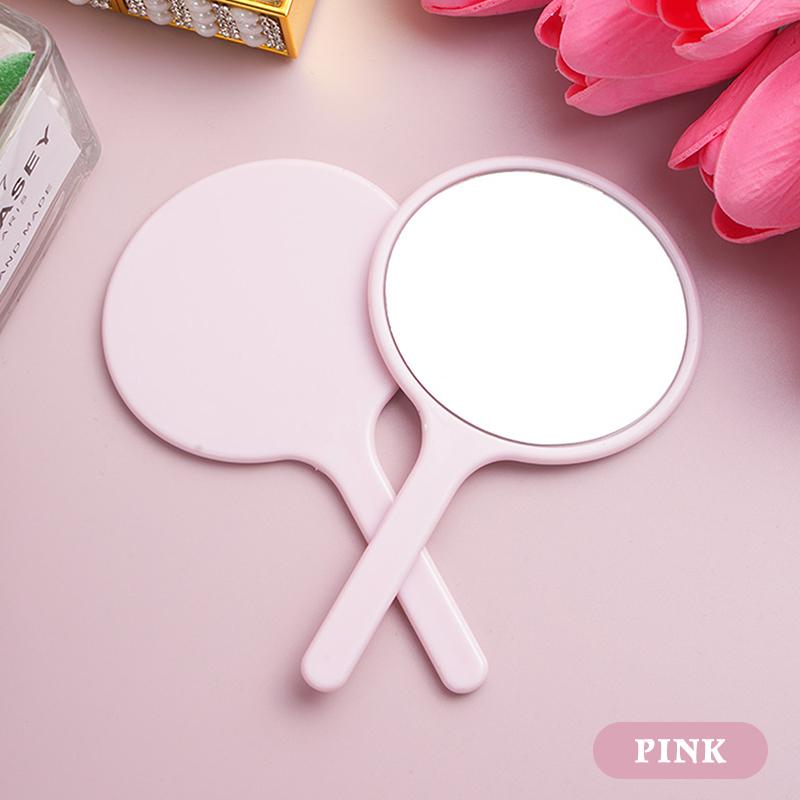 Прочное DIY Зеркало для макияжа Ручное Маленькое Круглое Ручное Зеркало Защита от падений С ручкой Портативное Зеркало Дом
