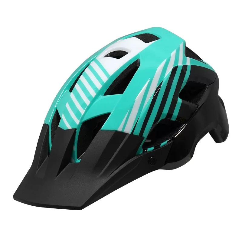 Fahrradhelm mit integriertem großem Schirm, Vollschirmschutzhelm, Unisex-Helm für Outdoor-Sportarten