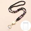 Fashion Women's Lanyard Necklace Natural Key Lanyard Badge Card Holder  Card Protector