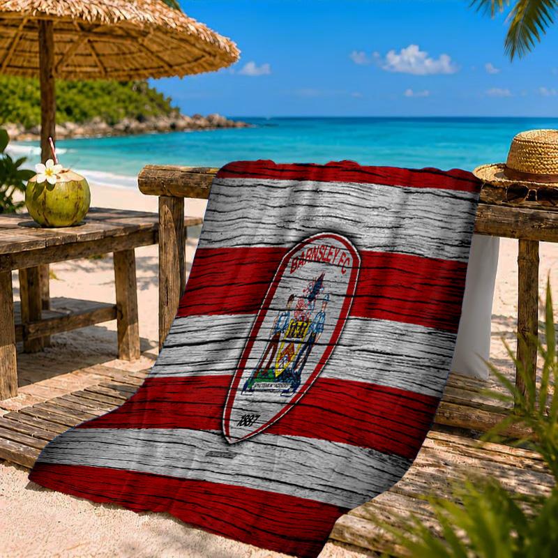 Barnsley Crest Design Beach Towel Microfiber Beach Towel, Lightweight and Quick-Dry, for Summer Travel, Swimming Pool Fan Birthday Gift