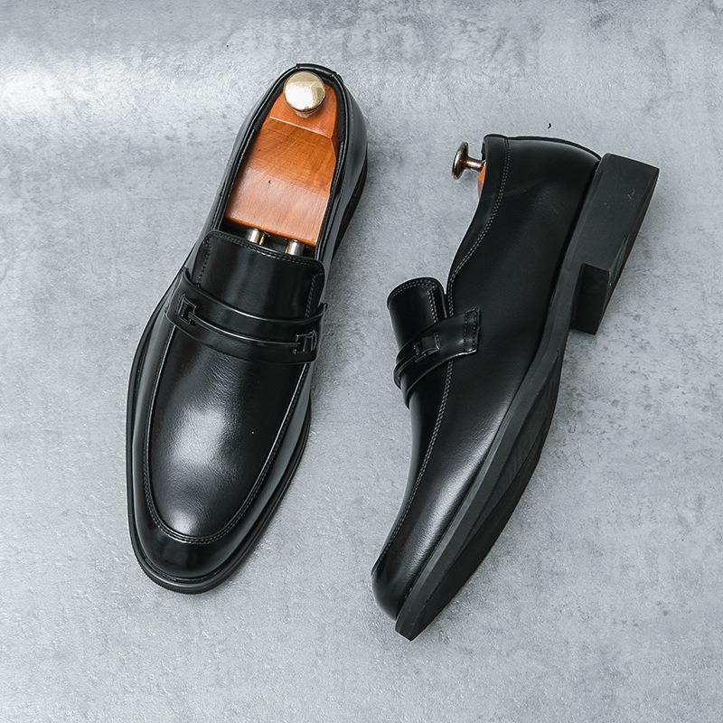 Men's Leather Shoes Business Loafers Classic Slip On Men Dress Shoes Breathable Non-Slip Casual Shoe Wedding Office Oxford Shoes