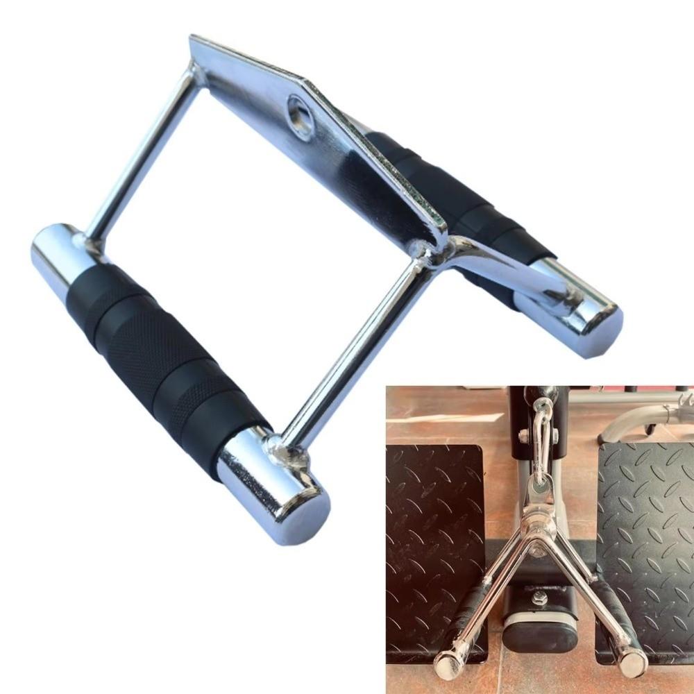 Heavy Duty Pull Down Cable Machine Attachment Rubber Handgrips Double D Handle  Home Gym
