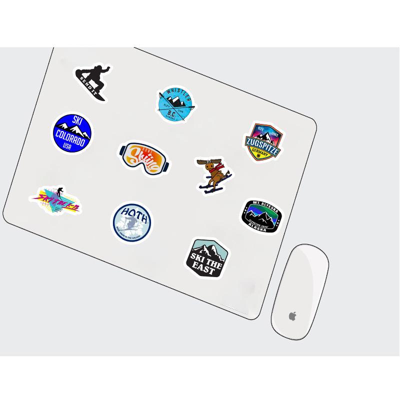 10 30 50Pcspack Ski Stickers Waterproof Skateboard Motorcycle Guitar Luggage Laptop Bicycle Sticker Kids Toys